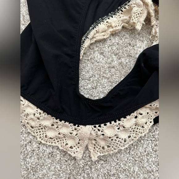 Shay Todd Swim One Piece - Lace Swimwear, (Black/White, Large) Made in USA -RARE - Picture 14 of 16